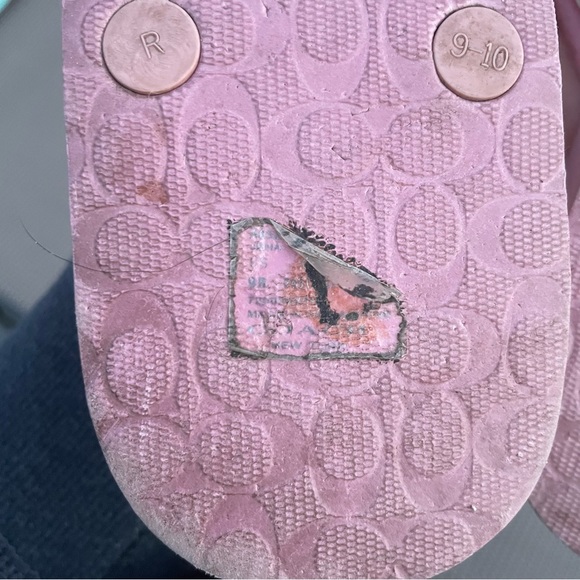 Coach signature flip flops pink white size 9 - Picture 4 of 5